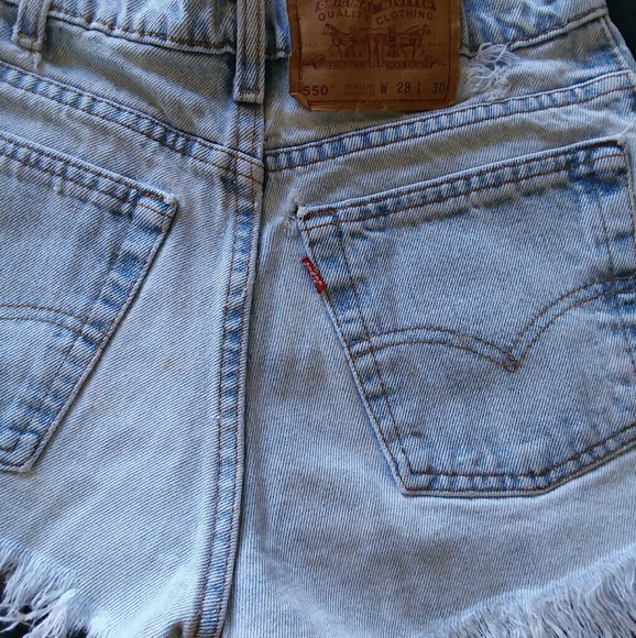 Authentic Vtg Cut-off Light Blue 550 Jean Shorts - Picture 3 of 5
